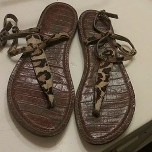 Leopard sandals